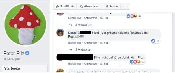 Bild: screenshot facebook Peter Pilz