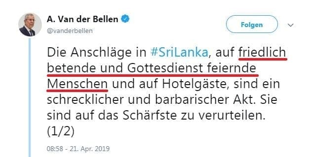 Bild: Screenshot / Twitter @vanderbellen