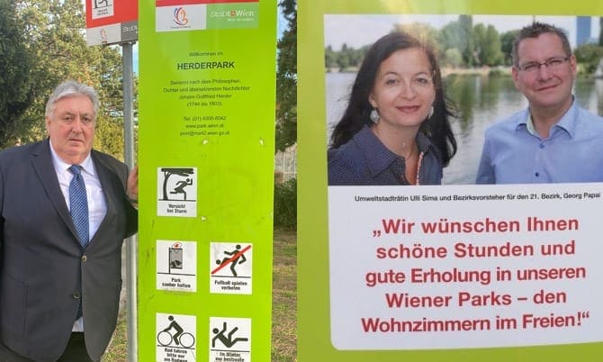 Informationssäulen / Wiener Parkanlagen