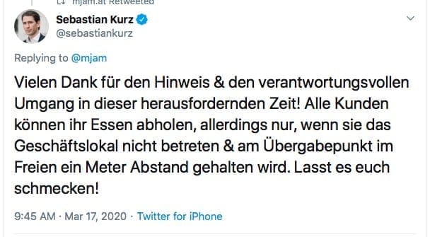 Screenshot / Twitter / Kurz