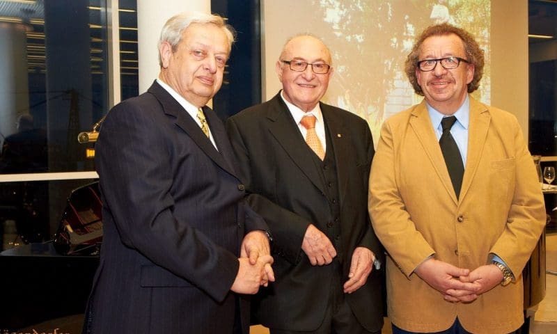 Univ. Prof. DDr. Wolfgang Graninger, Generaldirektor Dr. Günter Geyer und Kammersänger Alfred Sramek