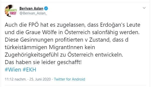 Screenshot / Twitter @Berivan_Aslan_