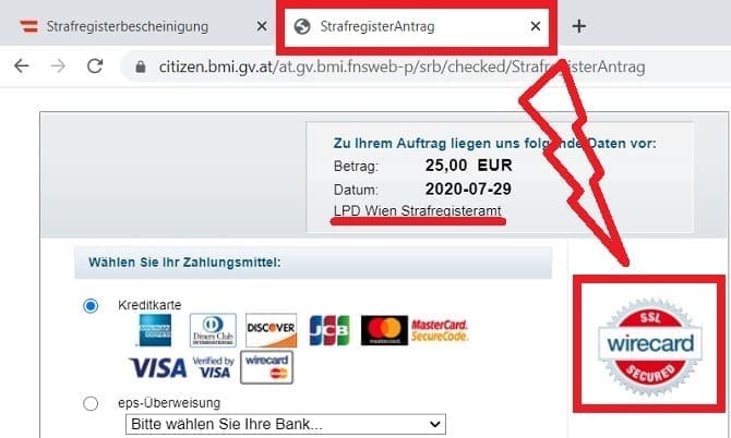 Wirecard für Strafregister