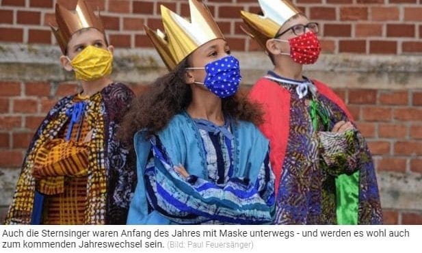 Sternsinger mit Maske / Kronen Zeitung