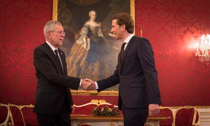 Bundespräsident Alexander Van der Bellen und Bundeskanzler Sebastian Kurz