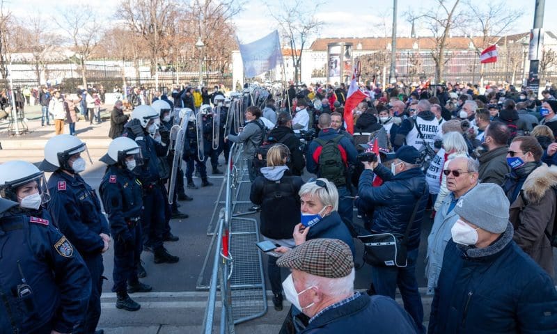 Polizei-Sperre Demo 6.3.2021
