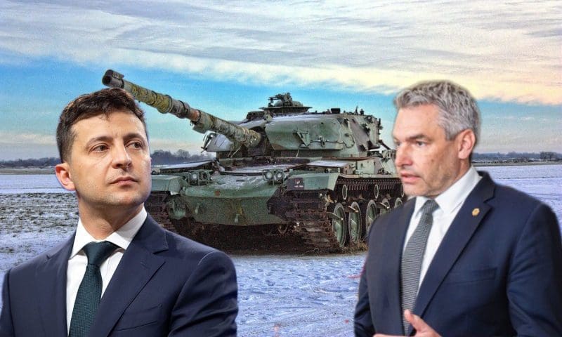 Wolodimir Selenskij / Karl Nehammer / Panzer