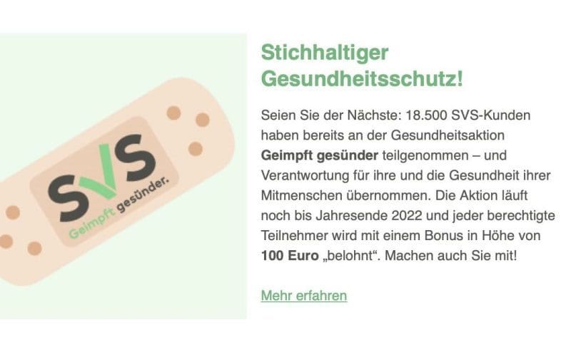 SVS Impf-Werbung