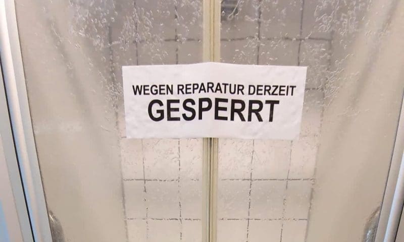 Dusche gesperrt