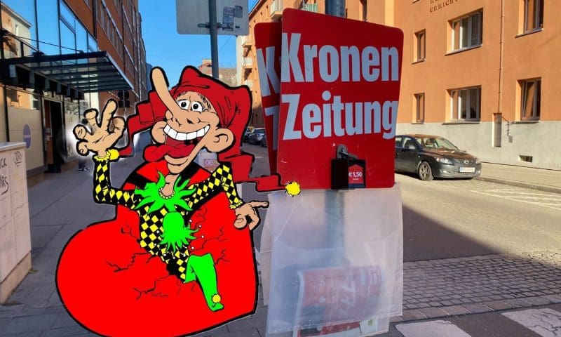Kronen Zeitung und Kasperl