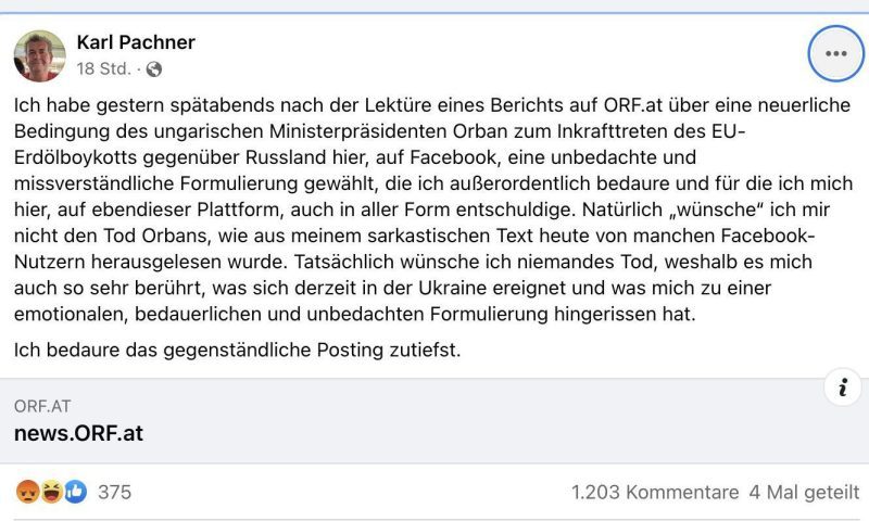 Posting / Karl Pachner ORF