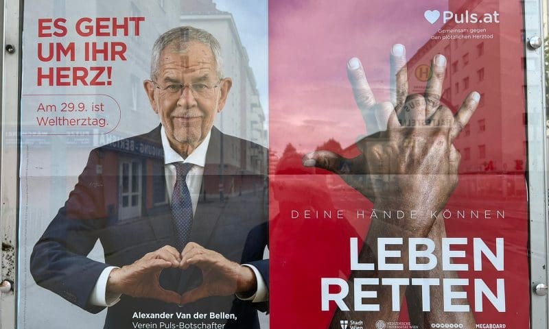 PULS-Plakat und Van der Bellen