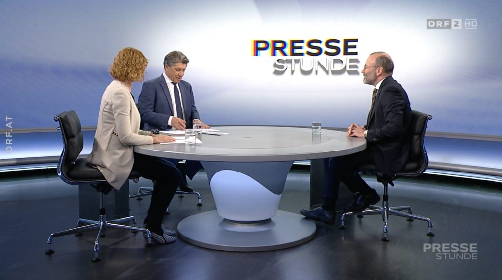ORF Pressestunde mit Manfred Weber