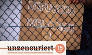 Refugees Welcome-Tafel
